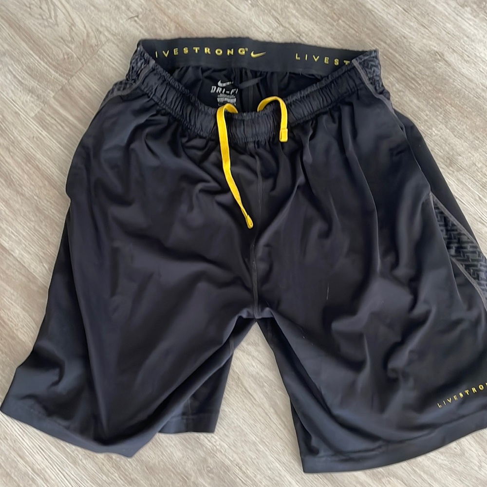 Vintage Nike Dri-fit live strong shorts